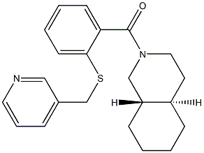 ((4aR,8aS)-Octahydroisoquinoline-2(1H)-yl)(2-(pyridin-3-ylmethylthio)phenyl)methanone Struktur