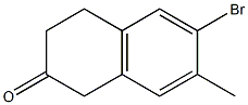 6-Bromo-7-methyl-3,4-dihydronaphthalen-2(1H)-one Struktur