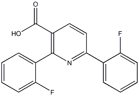 2,6-Bis(2-fluorophenyl)nicotinic acid Struktur