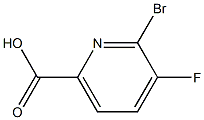 2-Bromo-3-fluoro-6-pyridinecarboxylic acid Struktur