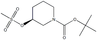 (S)-tert-Butyl 3-(methylsulfonyloxy)piperidine-1-carboxylate Struktur