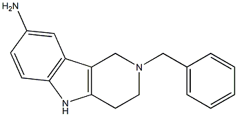 2-benzyl-2,3,4,5-tetrahydro-1H-pyrido[4,3-b]indol-8-amine Struktur