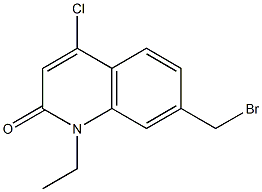 7-(bromomethyl)-4-chloro-1-ethylquinolin-2(1H)-one Struktur