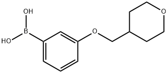 3-(Tetrahydro-2H-pyran-4-yl)methoxyphenylboronic acid Struktur