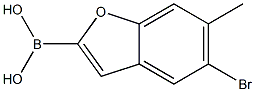 5-bromo-6-methylbenzofuran-2-ylboronic acid Struktur