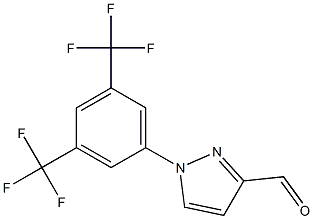 1-(3,5-bis(trifluoromethyl)phenyl)-1H-pyrazole-3-carbaldehyde Struktur