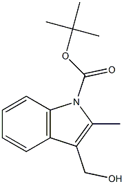 tert-butyl 3-(hydroxymethyl)-2-methyl-1H-indole-1-carboxylate Struktur