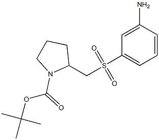 2-(3-Amino-benzenesulfonylmethyl)-pyrrolidine-1-carboxylic acid tert-butyl ester Struktur