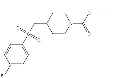 4-(4-Bromo-benzenesulfonylmethyl)-piperidine-1-carboxylic acid tert-butyl ester Struktur