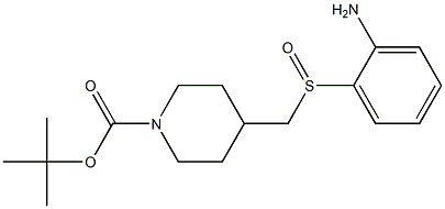 4-(2-Amino-benzenesulfinylmethyl)-piperidine-1-carboxylic acid tert-butyl ester Struktur