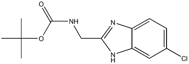 tert-butyl ((6-chloro-1H-benzo[d]imidazol-2-yl)methyl)carbamate Struktur