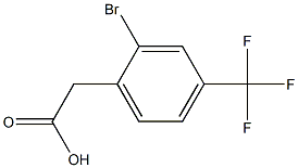 2-(2-bromo-4-(trifluoromethyl)phenyl)acetic acid Struktur