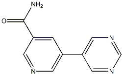 5-(pyrimidin-5-yl)pyridine-3-carboxamide Struktur