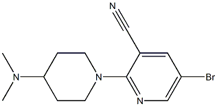 5-bromo-2-(4-(dimethylamino)piperidin-1-yl)pyridine-3-carbonitrile Struktur