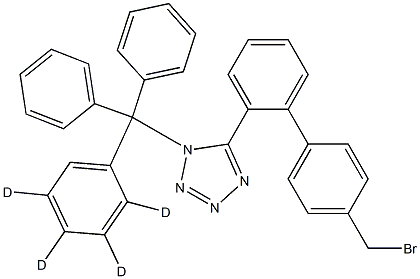 5-[4'-BroMoMethyl-(1,1'-biphenyl)-2-yl]-1-triphenylMethyltetrazole-d4 Struktur