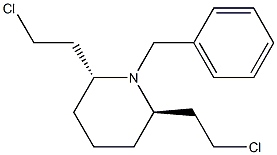 (2R,6R)-1-benzyl-2,6-bis(2-chloroethyl)piperidine Struktur