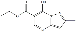 7-Hydroxy-2-methyl-pyrazolo[1,5-a]pyrimidine-6-carboxylic acid ethyl ester Struktur