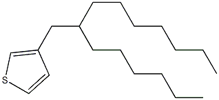 3-(2-hexylnonyl)thiophene Struktur