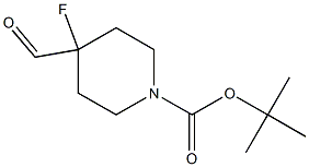 1-BOC-4-FLUORO-4-FORMYL-PIPERIDINE Struktur