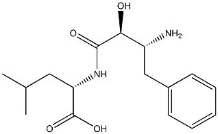 N-[(2S,3R)-4-phenyl-3-amino-2-hydroxybutyryl]-L-leucine Struktur