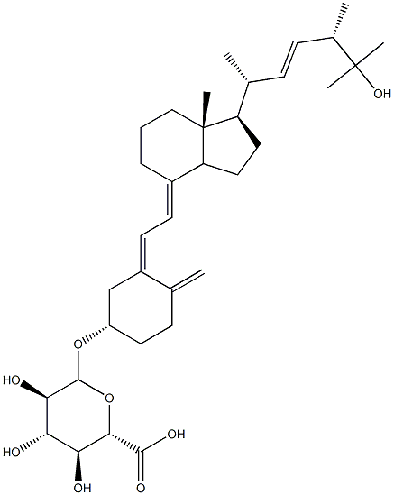 25-hydroxyvitamin D2 3-glucuronide Struktur