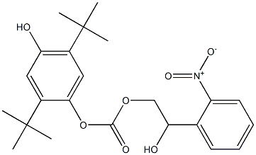 O-(2-nitromandelyloxycarbonyl)-2,5-di-(tert-butyl)hydroquinone Struktur