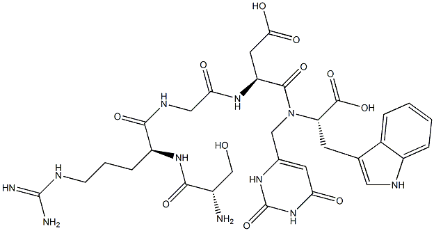 orotyl-seryl-arginyl-glycyl-aspartyl-tryptophane Struktur