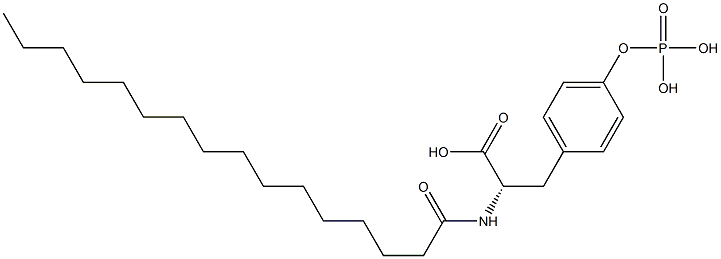 N-palmitoyltyrosine phosphoric acid Struktur