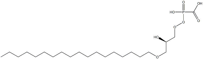 1-O-octadecyl-sn-glycerol-3-phosphonoformate Struktur