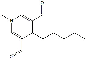 1-methyl-4-pentyl-1,4-dihydropyridine-3,5-dicarbaldehyde Struktur