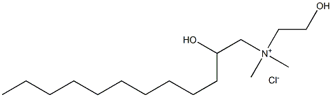 2-hydroxydodecyl 2-hydroxyethyl dimethyl ammonium chloride Struktur