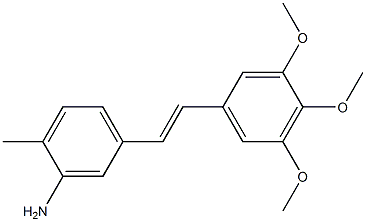 2-methyl-5-(2-(3,4,5-trimethoxyphenyl)vinyl)phenylamine Struktur