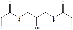 N,N'-(2-hydroxy-1,3-propanediyl)-bis(2-iodoacetamide) Struktur