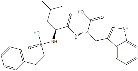 N-phenethylphosphonyl-leucyl-tryptophan Struktur