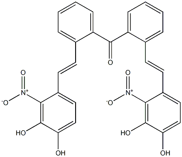 (2-(3,4-dihydroxy-2-nitrophenyl)vinyl)phenyl ketone Struktur