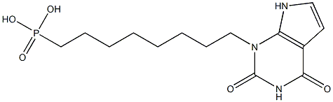 1-(8-phosphonooctyl)-2,4-dioxopyrrolo(2,3-d)pyrimidine Struktur