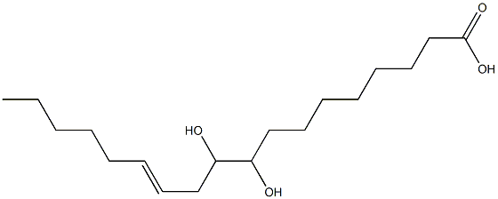 9,10-dihydroxy-12-octadecenoic acid Struktur