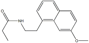 N-(2-(7-methoxy-1-naphthyl)ethyl) propionamide Struktur