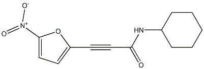 N-CYCLOHEXYL-3-(5-NITRO-2-FURYL)PROPIOLICACIDAMIDE Struktur