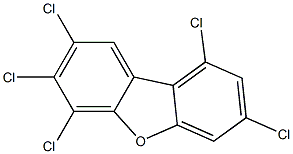 2,3,4,7,9-PENTACHLORODIBENZOFURAN Struktur