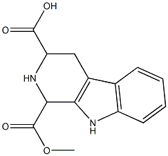 1-METHYL-1,2,3,4-TETRAHYDRO-BETA-CARBOLINE-1,3-DICARBOXYLICACID Struktur