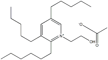 1-(2-HYDROXYETHYL)-2-HEXYL-3,5-DIPENTYLPYRIDINIUMACETATE Struktur