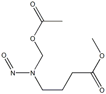 N-(3-METHOXYCARBONYLPROPYL)-N-(1-ACETOXYMETHYL)NITROSAMINE Struktur