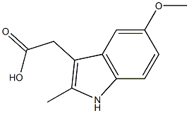 2-METHYL-5-METHOXYINDOLE-3-ACETICACID Struktur