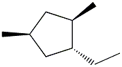 1,cis-3-dimethyl-trans-4-ethylcyclopentane Struktur