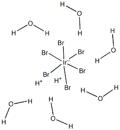 DIHYDROGEN HEXABROMOIRIDATE(IV) HEXAHYDRATE Struktur