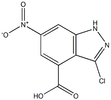 3-CHLORO-6-NITROINDAZOLE-4-CARBOXYLIC ACID Struktur