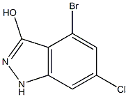 4-BROMO-6-CHLORO-3-HYDROXYINDAZOLE Struktur