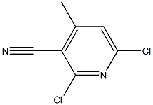 3-Cyamo-2,6-dichloro-4-methylpyridine Struktur