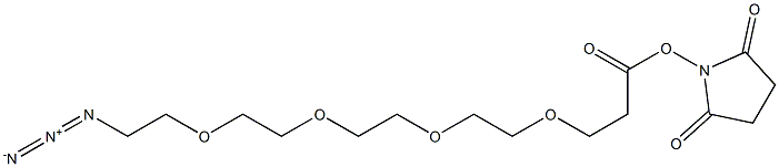 15-Azido-4,7,10,13-tetraoxa-pentadecanoic acid succinimidyl ester Struktur